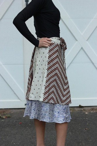 Women Fancy Vintage Silk Skirts