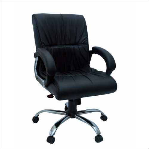 Black Leather Revolving Chair No Assembly Required