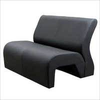Two Seater Black Leather Sofa No Assembly Required