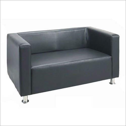 Gray Two Seater Leather Sofa