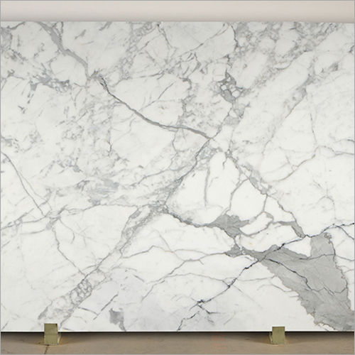 Polished White Crystal Marble Stone Slab