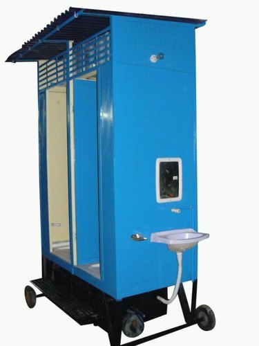 Blue Two Seated Luxury Toilet Cabin