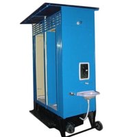 Portable Two Seated Mobile Toilet Trolley