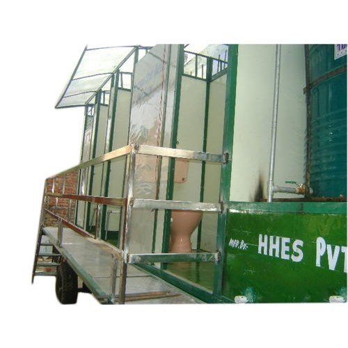 White And Green Ten Seated Vip Toilet Trolley