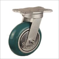 Pu Bonded On Aluminum Hub Castor Wheel - 6x2 Inch | Durable Heat Resistant Structure, Convenient Installation, Green Color