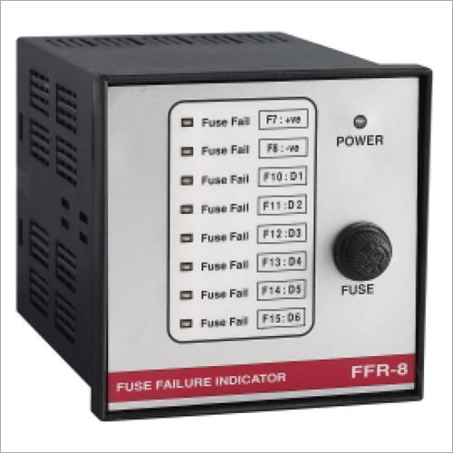 FFR Series Fuse Failure Indicator - Metal/Plastic, 100x100x50 mm, Black | IEC 60947 Compliant, 12 Indicators, Panel Mount, Fuse Monitoring