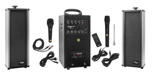 80 Watts Portable System with USB Cordless And 2 External Speaker