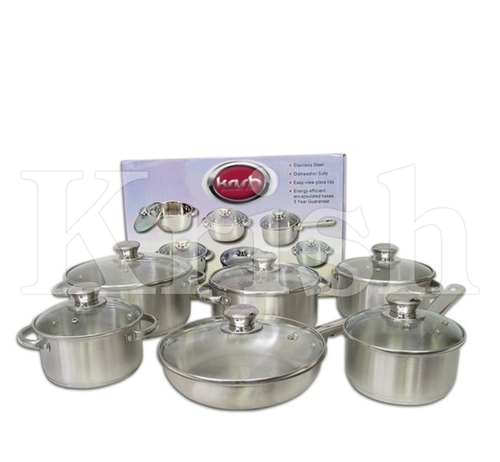 Encapsulated Regular Cookware Set With Riveted Steel Handles