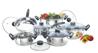 Encapsulated Belly Cookware Set with steel Handles-7/8/10/12 Pcs Set