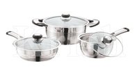 Professional Cookware Set with Glass Lid -6 Pcs