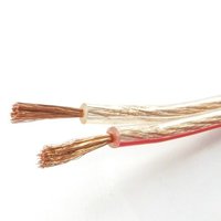 Oxygen Free Speaker Wires - 14 Gauge Copper, 50ft Length, Transparent Pvc Insulation | Ul Cl2 Rated, Easy Polarity Mark For Audio Setup
