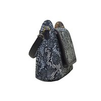 Leather Shoulder Bag Snake Printed