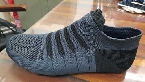 Grey & Black Shoe Socks Upper
