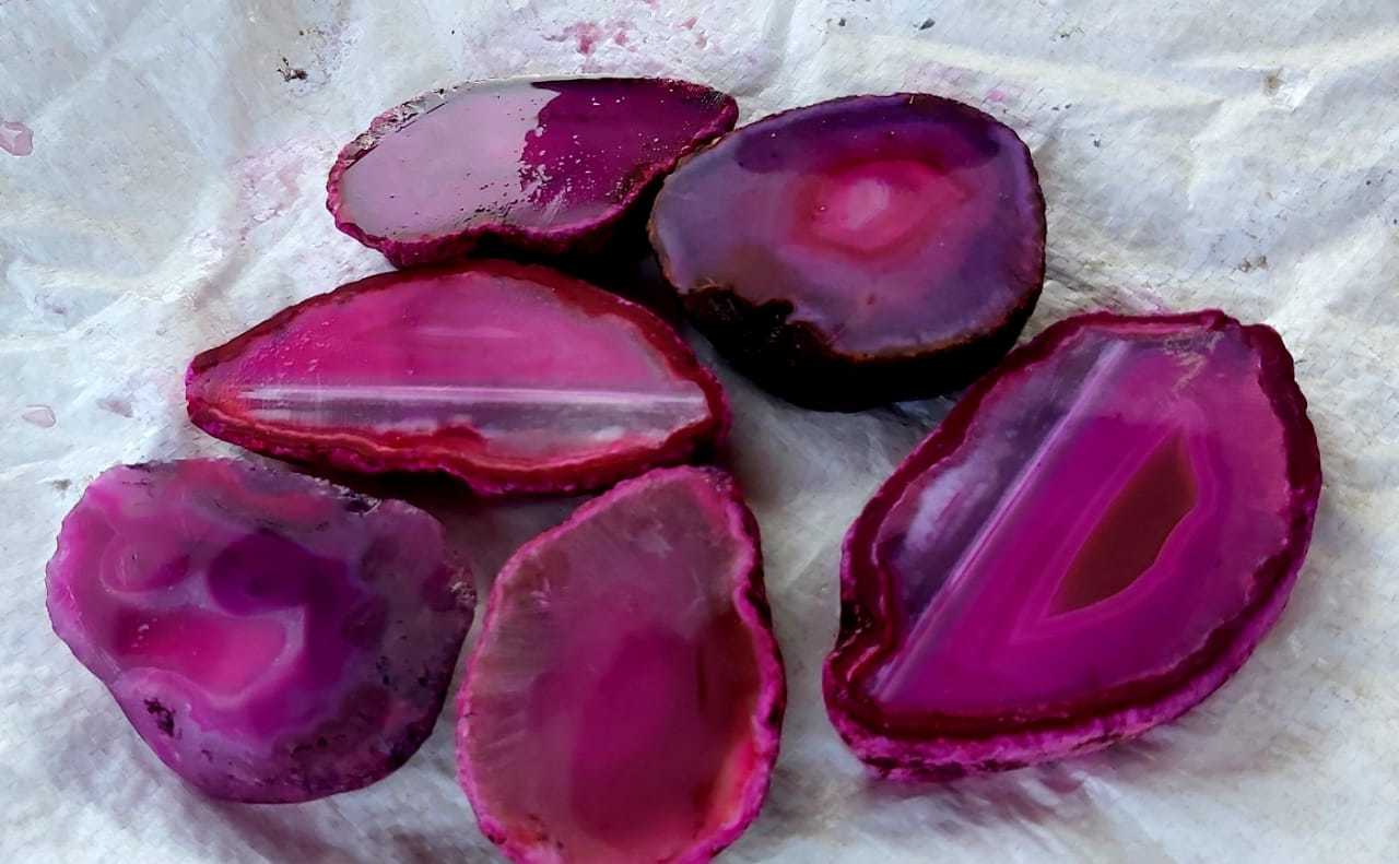 Multi Color Agate Stone slice cut High Polished Slice and tea coster plates