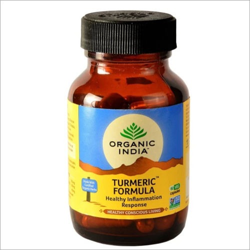 Certified Organic Turmeric Formula Healthy Inflammation Response Capsules Dry Place