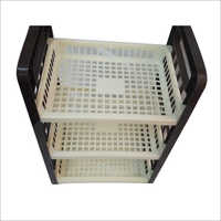 3 In 1 Multi Purpose Plastic Rack - Plastic Material, Free Standing Design, Black-white Color | Versatile Storage Solution For Practical Use