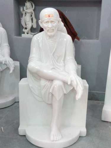 Handmade Marble Sai Baba Sculpture