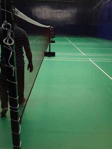 Badminton Flooring - Synthetic Material, 10mm Thickness, Green Color | Shock Absorption, Durability, Slip Resistance, High Performance, Safe Playing