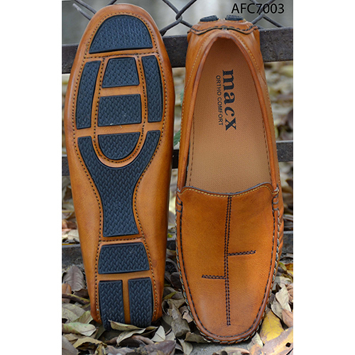 Mens Designer Tan Brown Leather Loafers