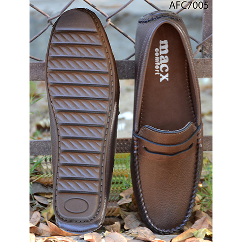Mens Dark Brown Leather Loafers