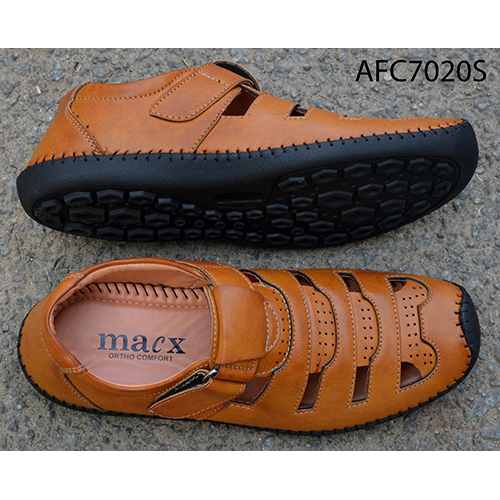 Mens Brown Leather Sandals By ANISH FOOTCARE