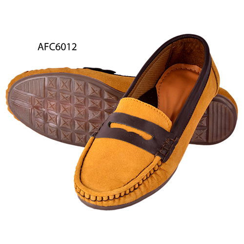 Mens Tan Brown Rough Leather Loafers