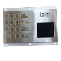 Good touch stainless steel 18 keys waterproof metal keypad with touchpad
