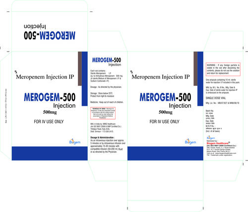 MEROPENAM 500 MG INJECTION