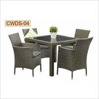 4 Seater Wicker Dining Set