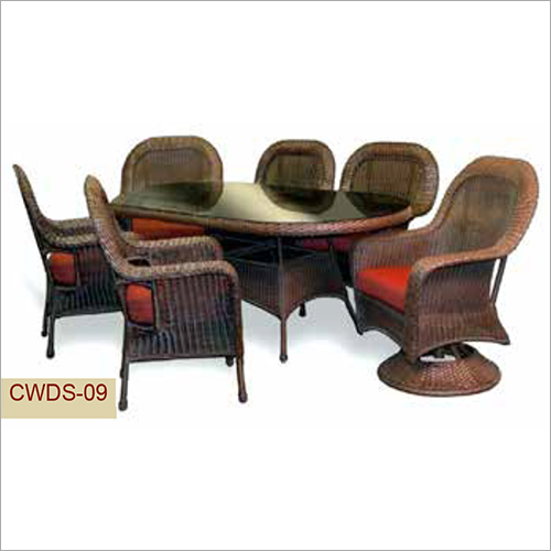 6 Seater Wicker Dining Set No Assembly Required
