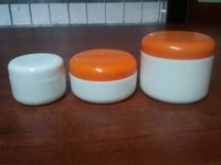 Plastic White Double Wall Cream Jars