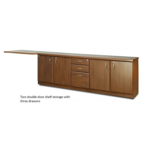Machine Made 3 Drawer And 4 Shutter Office Storage