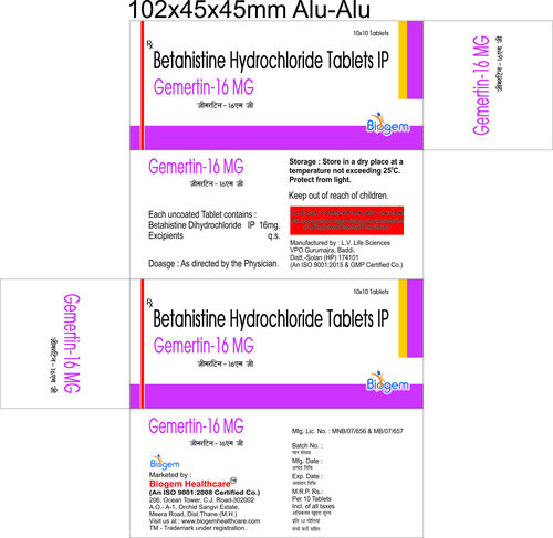 BETAHISTIDINE Tablets