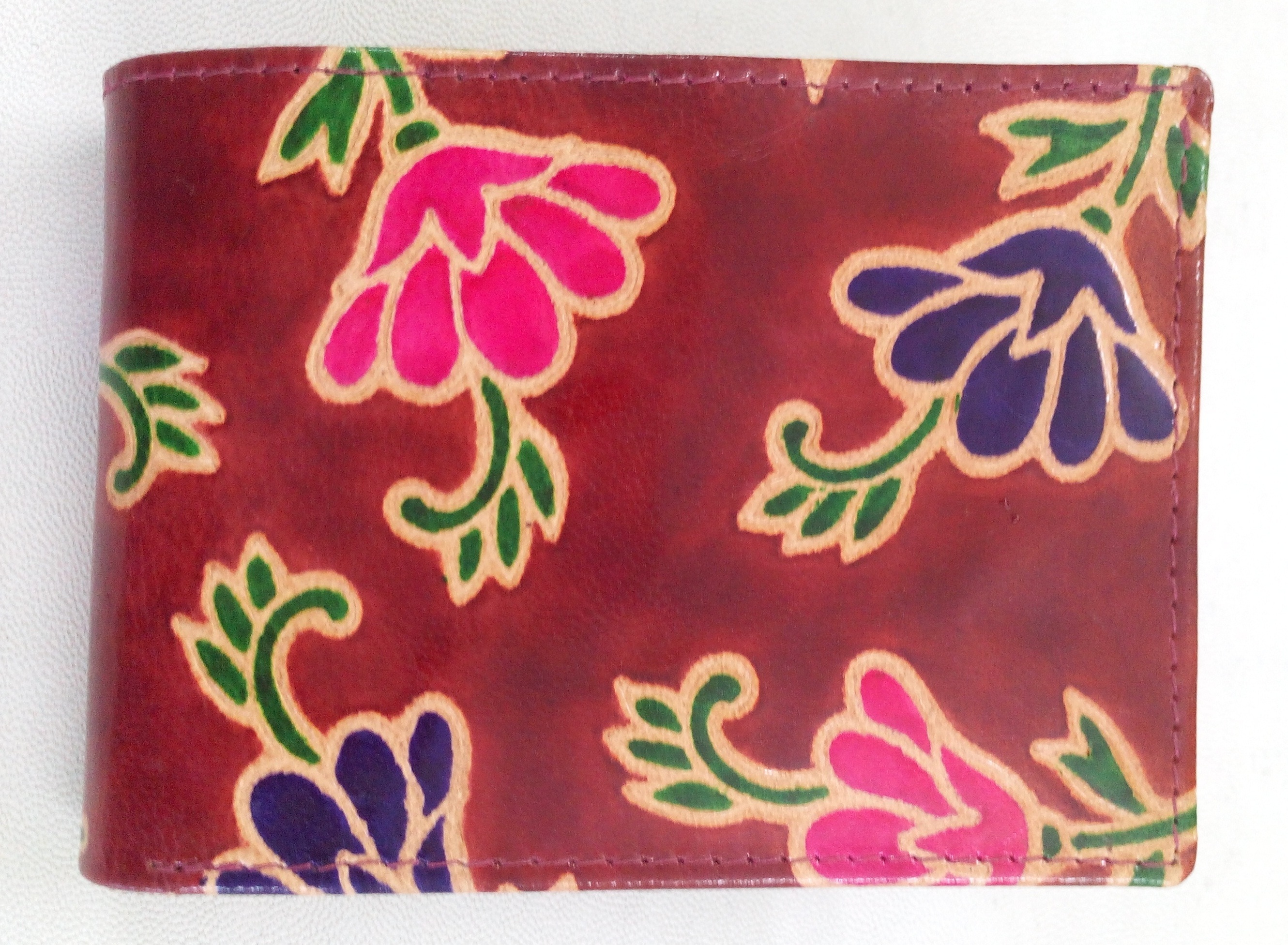 Hand Printed Leather Wallet