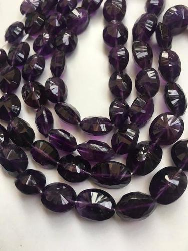 Dark amethyst oval concave cut beads,9/11-10/13mm,amethyst concave cut faceted beads 16 inch