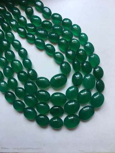 13 inch AAA quality green onyx smooth oval nuggets beads,green onyx nuggets