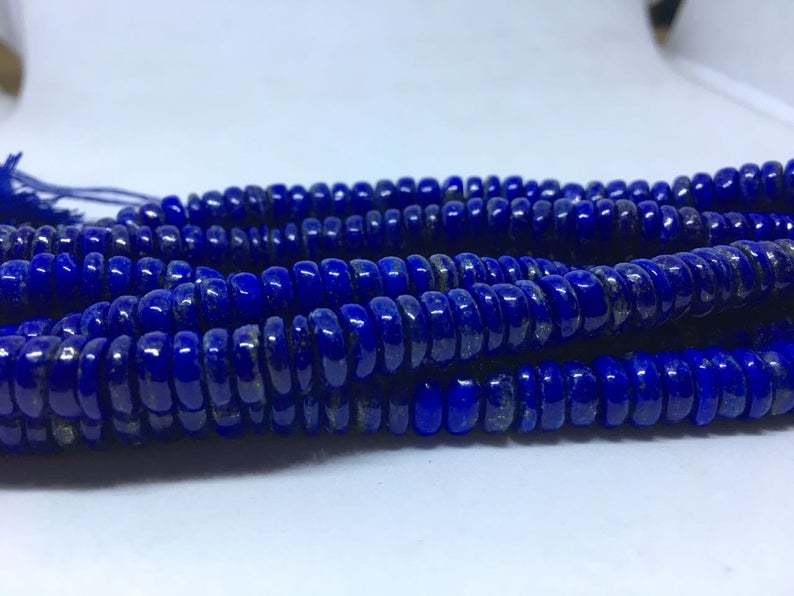 Finest quality AAA 100% Natural lapis disc shape beads,16 inch lapis smooth disc beads 8-10.5mm