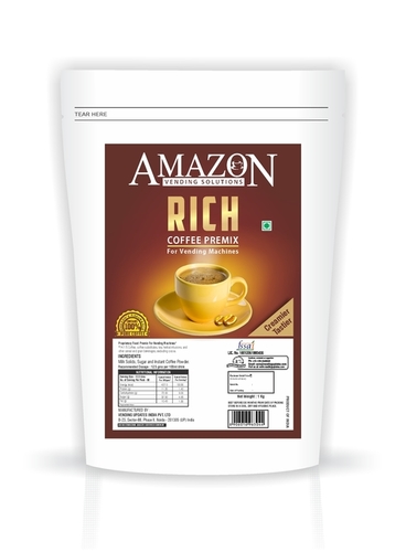 Amazon Rich Coffee Premix 1 Kg Pack for Vending Machine