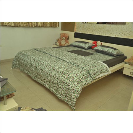 Plain Cotton Bedsheet With Digital Dohar Set