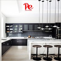 L Shape Modern Modular Kitchen - Solid Wood, Elegant Design | Termite Proof, Waterproof, Customizable With Seamless Finish And Durable Accessories
