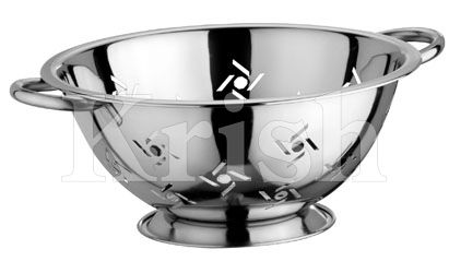 Deep Colander With Swastik Cutting