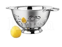 Deep Colander With Cherry Cutting & Pipe Handles