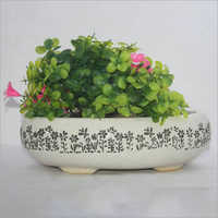Printed Ceramic Flower Planter