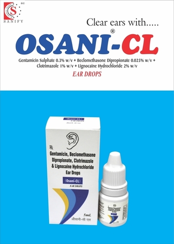 Gentamycin 0.3% + Clotrimazole 1% + Beclomethasone 0.025% + Lignocaine HCL 2%