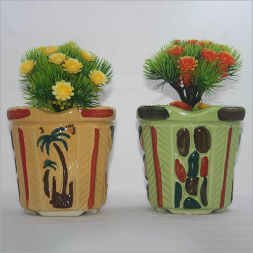 Colored Ceramic Flower Pot
