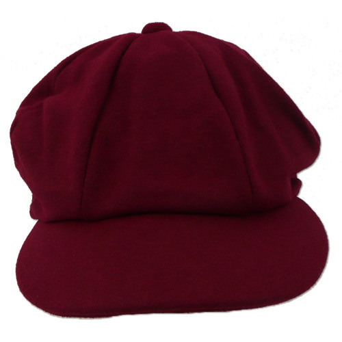 Baggy Cricket Cap Mahroon - Other Material, Adult Size, Mahroon Color | Summer Use, Designed for Men, Features Cool Max Technology