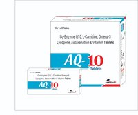 AQ - 10 Co-Enzyme Q10, L-Carnitine, Omega-3 Fatty Acids, Lycopene, and Astaxanthin & Vitamin Tablets