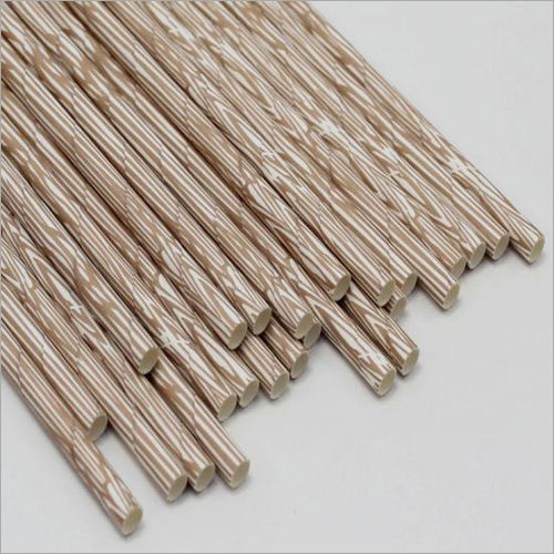 Strip Print Wooden Straw