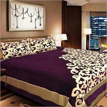 Available In Different Colour Double Bed Chenille Bed Sheet