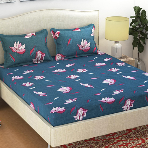 Available In Different Colour Floral Print Bed Sheet